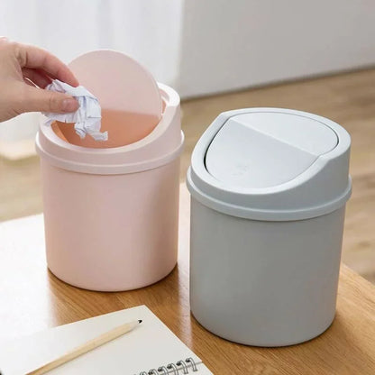 Mini Desktop Trash Can - pink color