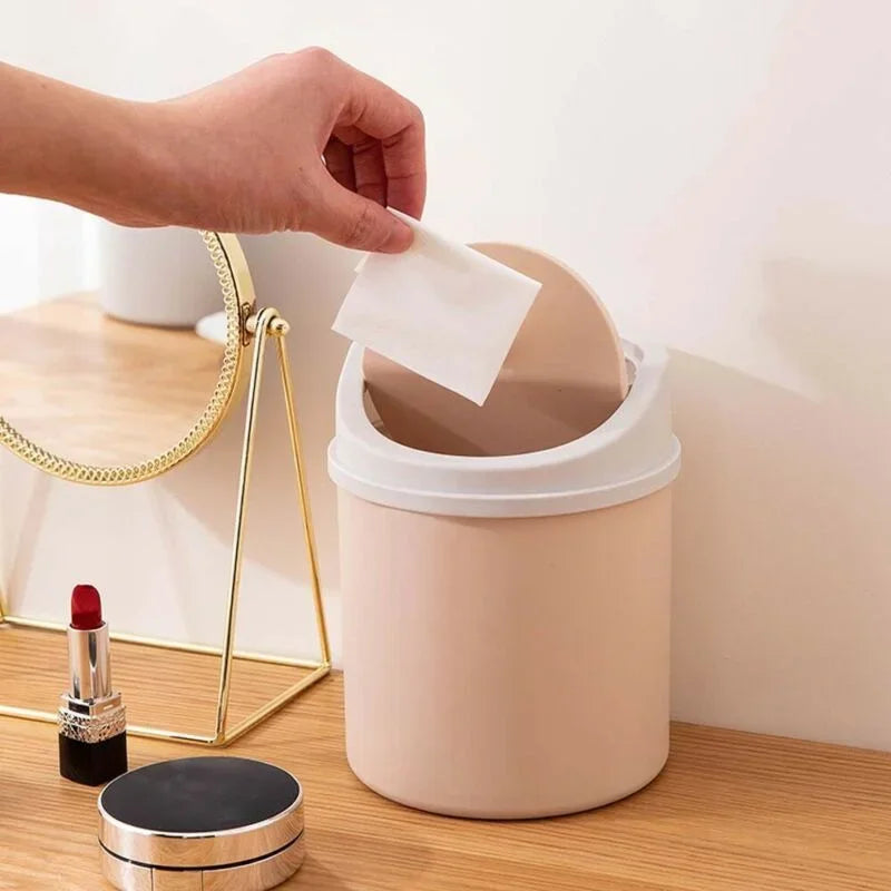 Mini Desktop Trash Can - gray color