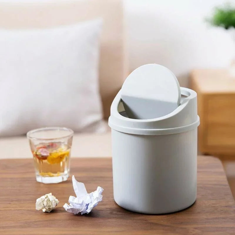Mini Desktop Trash Can - open lid