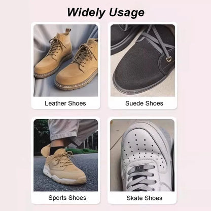 Suede shoe cleaning eraser detail