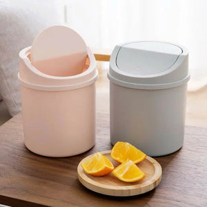 Mini Desktop Trash Can with Swing Lid