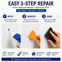 Wall Repair Paste Kit (100g) with Scraper — Fast-Drying Filler for Holes & Cracks